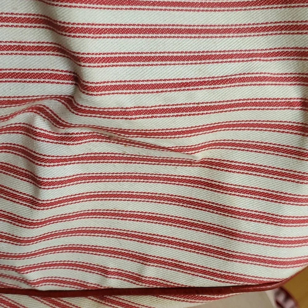 Brighton Bamboo Handle Doctor Bag Candy Stripe Red Rose Vintage Retro Style - Picture 11 of 13